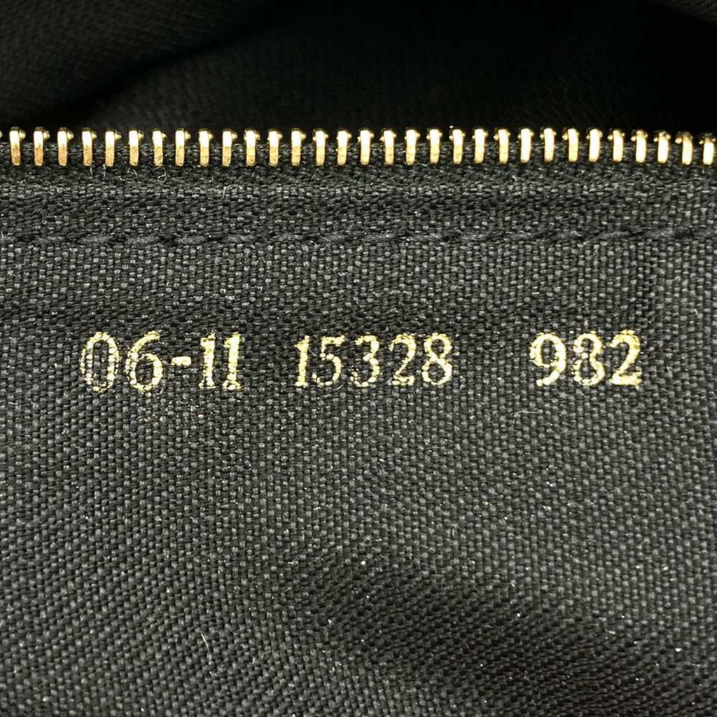 FENDI 06 11 15328 982 Shoulder Bag FF Nylon Leather Black Women's