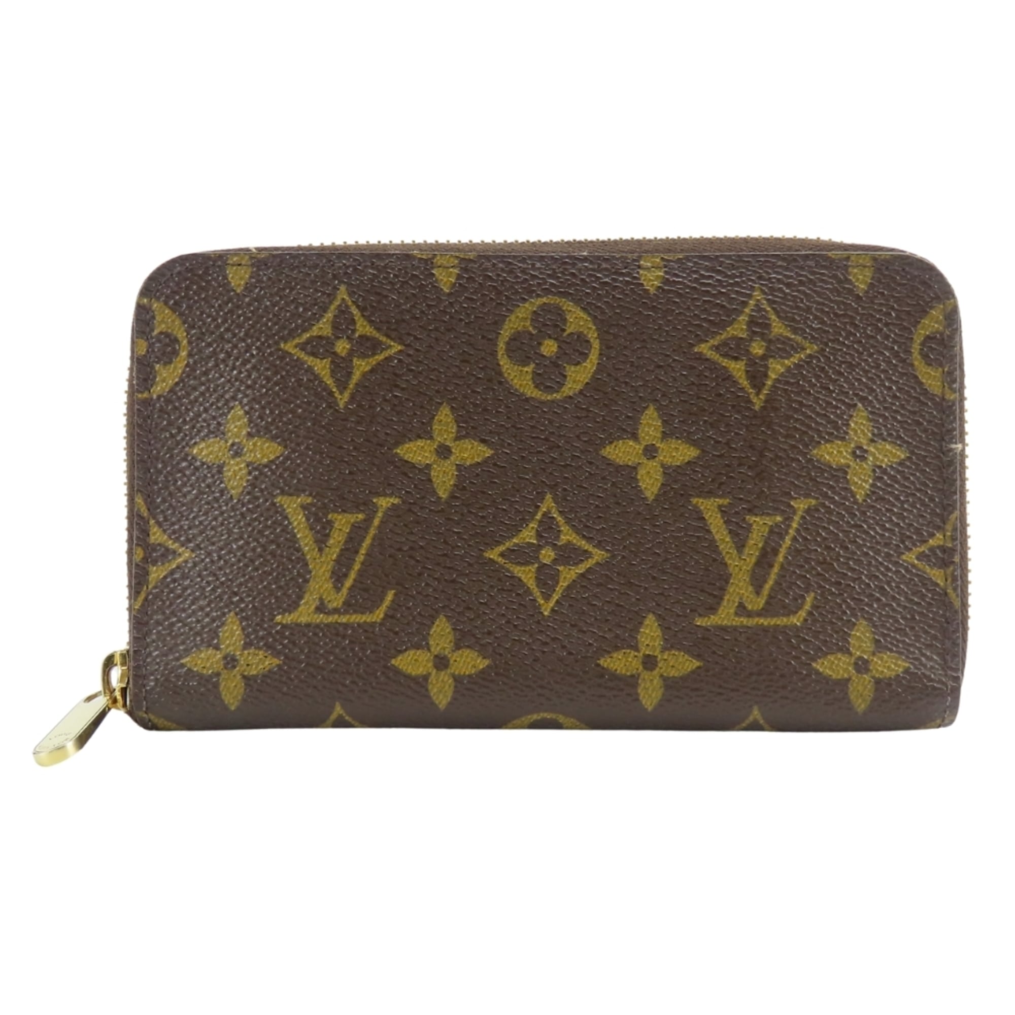 Louis Vuitton Zippy Compact Wallet M61440 Monogram Brown Round Zipper Bifold for Women
