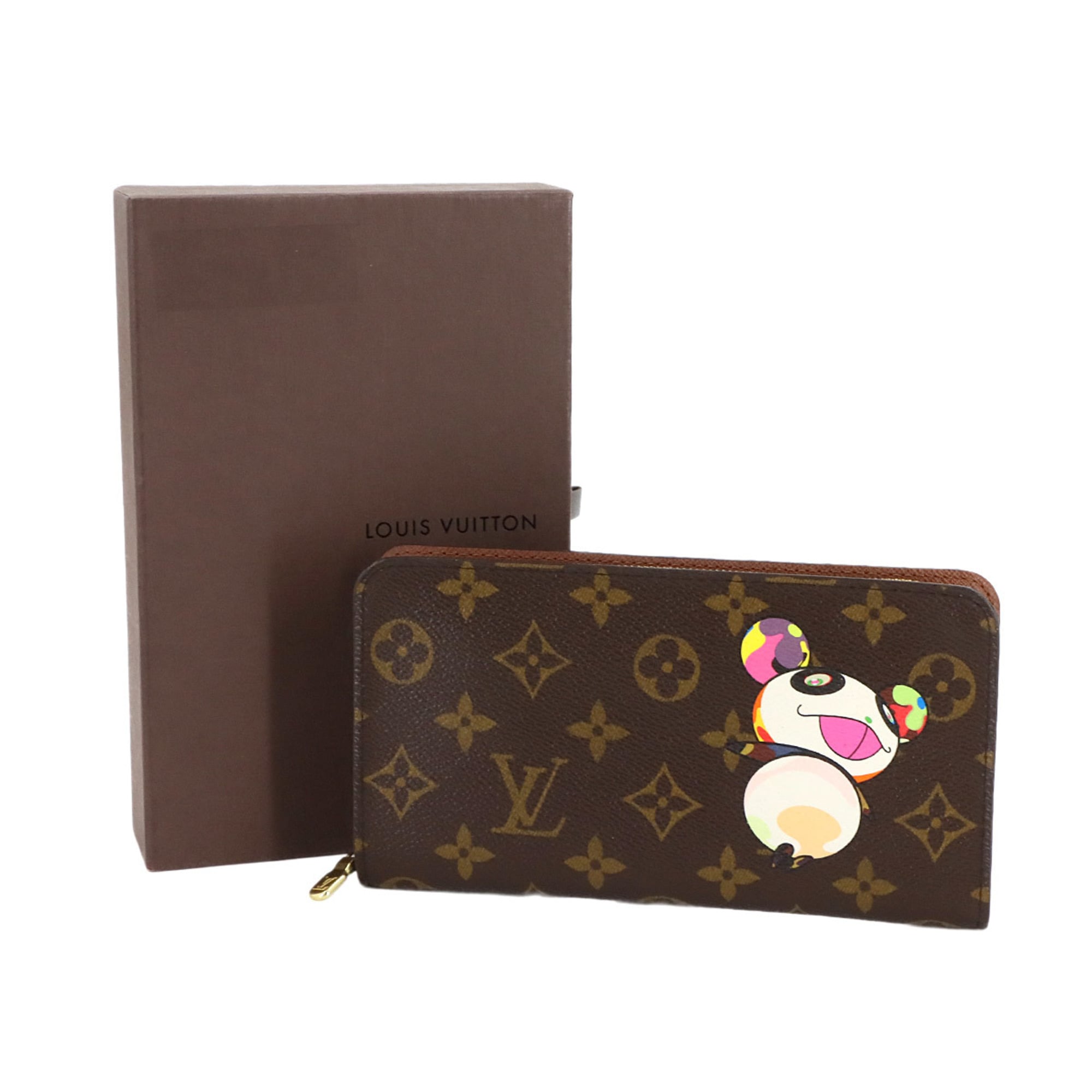 Louis Vuitton Monogram Panda Porte Monnaie Zip Round Long Wallet by Takashi Murakami, M61729