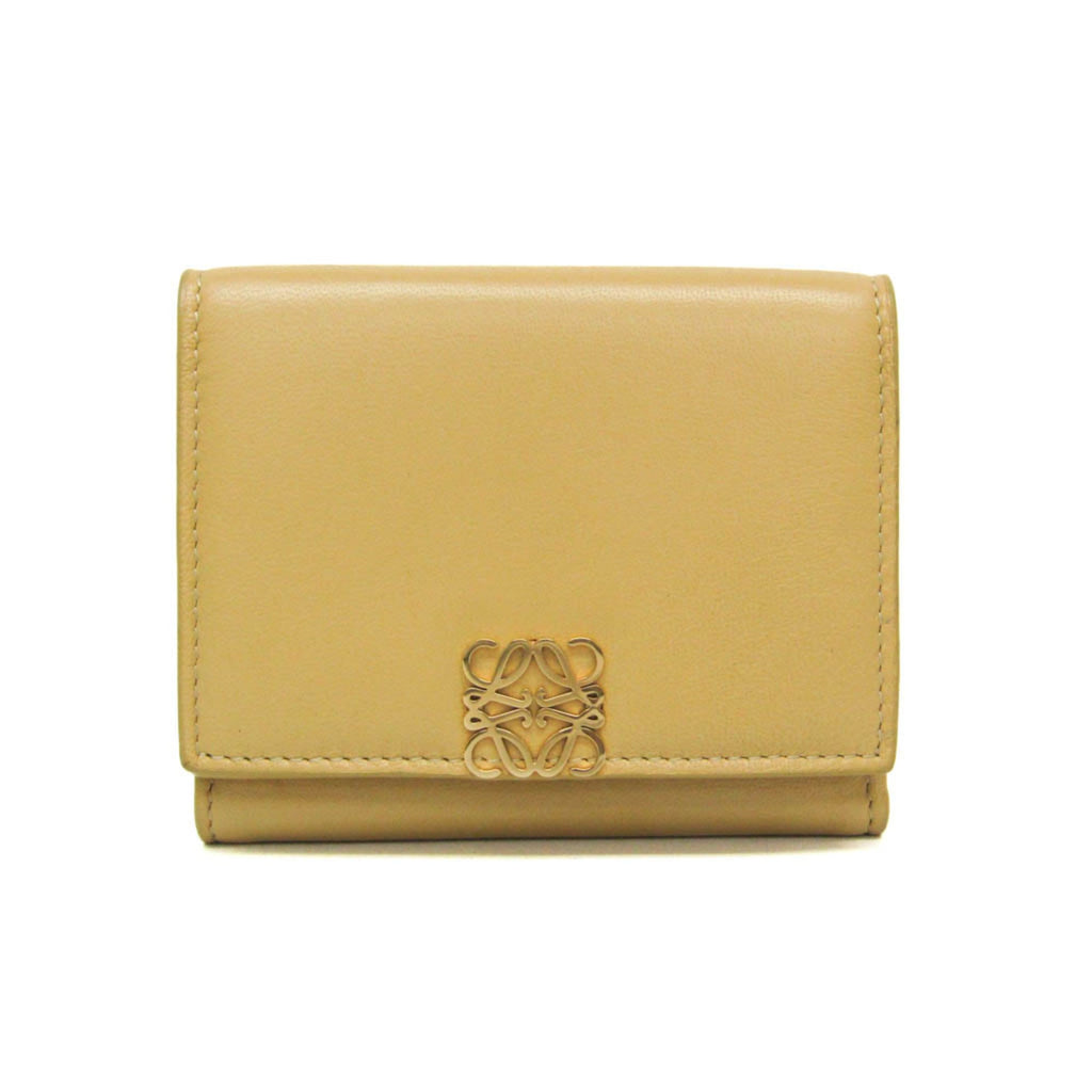 Loewe Anagram Trifold Wallet Women's Leather Wallet (tri-fold) Mustard