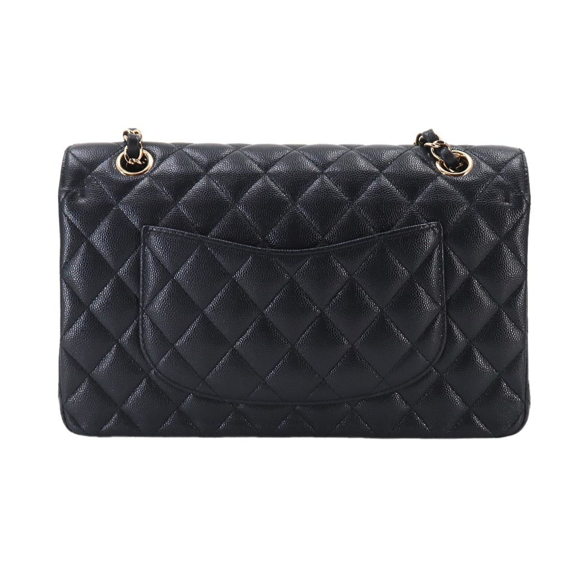 Chanel Matelasse 25 Chain Shoulder Handbag, Caviar Leather, Navy, A01112, Gold Hardware, Coco Mark — Like New