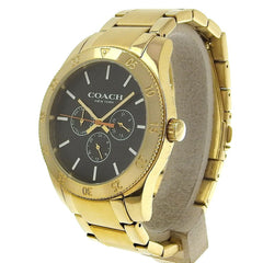 Coach Day Date Watch CA133.2.95.1754 Gold Plated Quartz Multi-Hand Analog Display Black Dial Men's I220823031 — Good