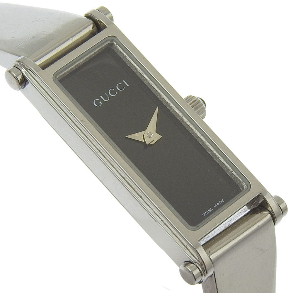 Gucci GUCCI watch 1500L stainless steel quartz analog display black dial women's — Good