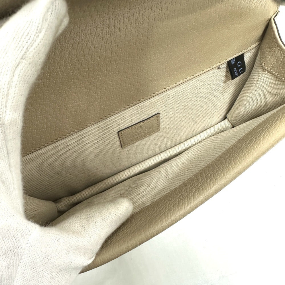 GUCCI 499623 GG Dionysus Chain Shoulder Bag Supreme Canvas Women's Beige — Like New