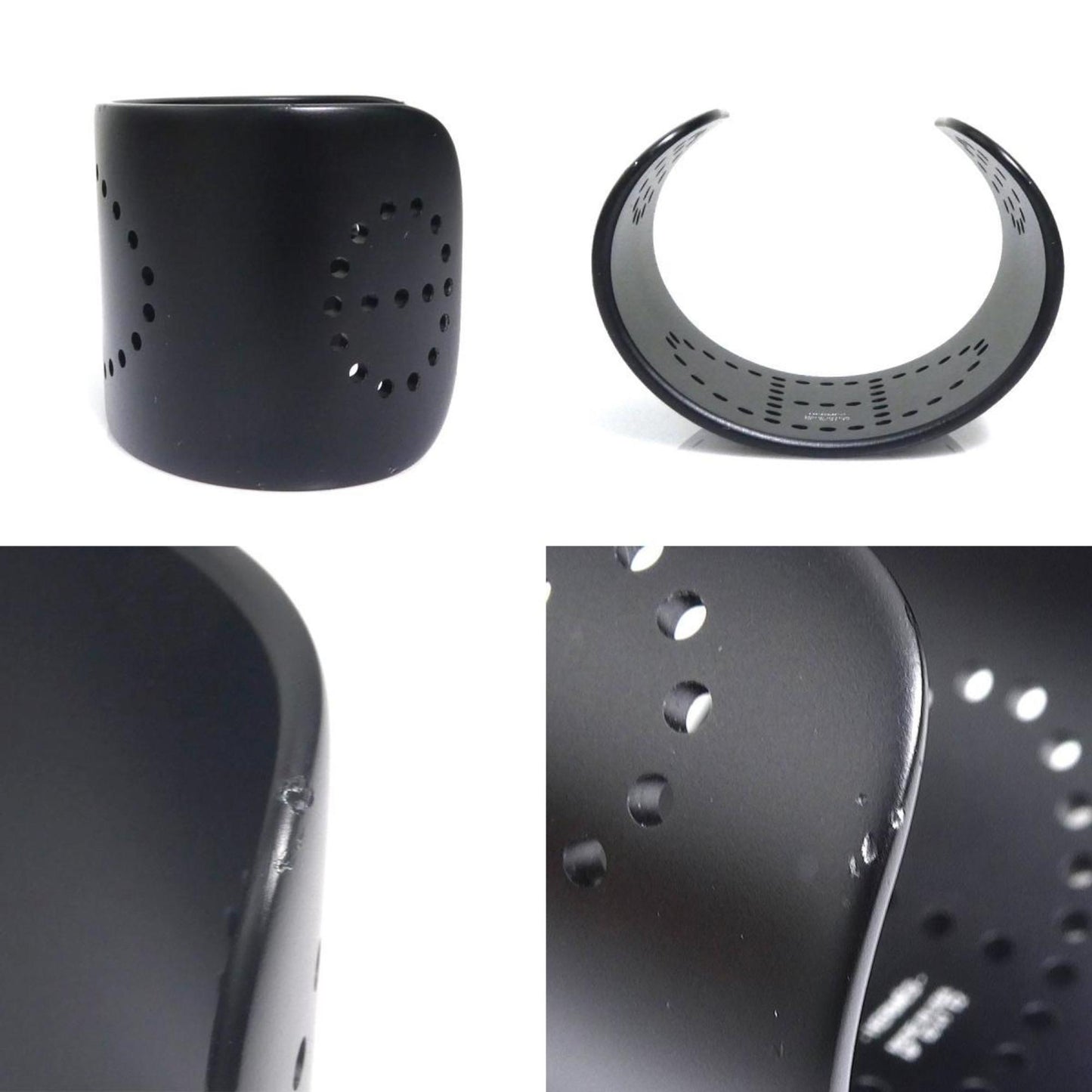 Hermes HERMES Bangle Bracelet H Aluminum Black Women's e60606g