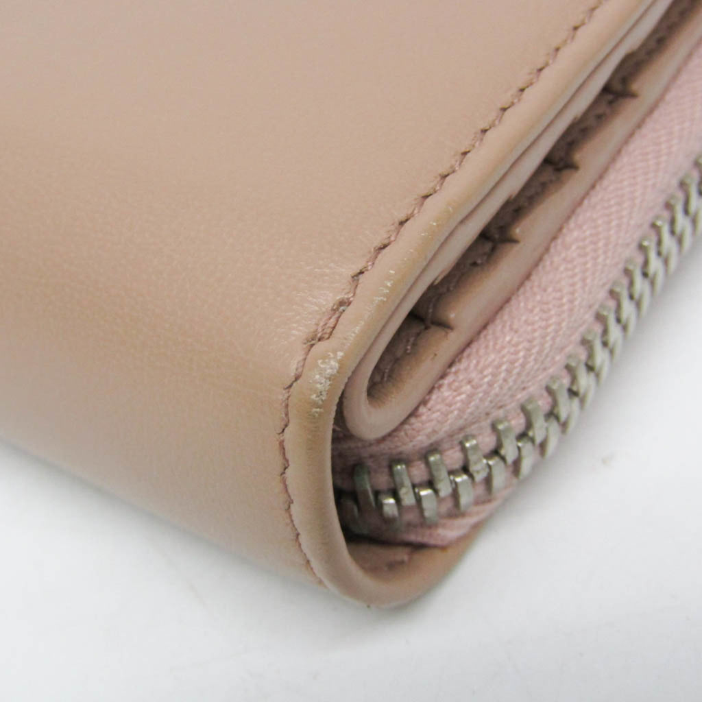 Balenciaga PAPIER ZA BILLFOLD 371662 Women's  Calfskin Wallet (bi-fold) Beige