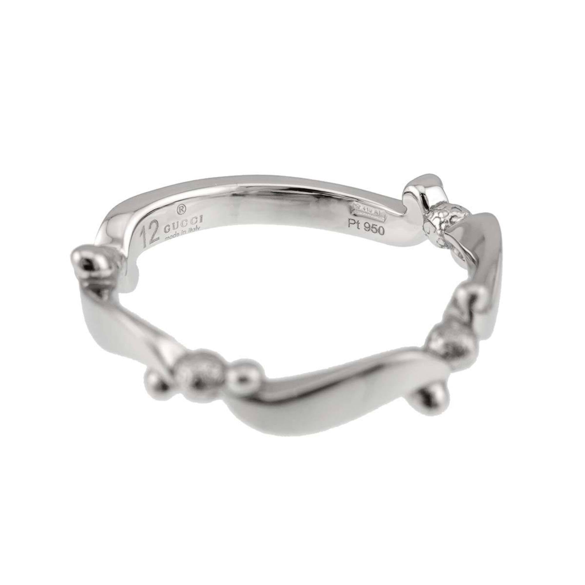 Gucci #12 Ring, Platinum (Pt) — Like New
