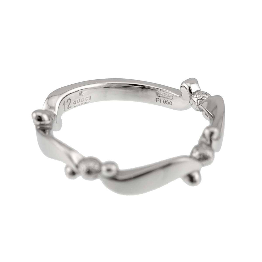Gucci #12 Ring, Platinum (Pt) — Like New
