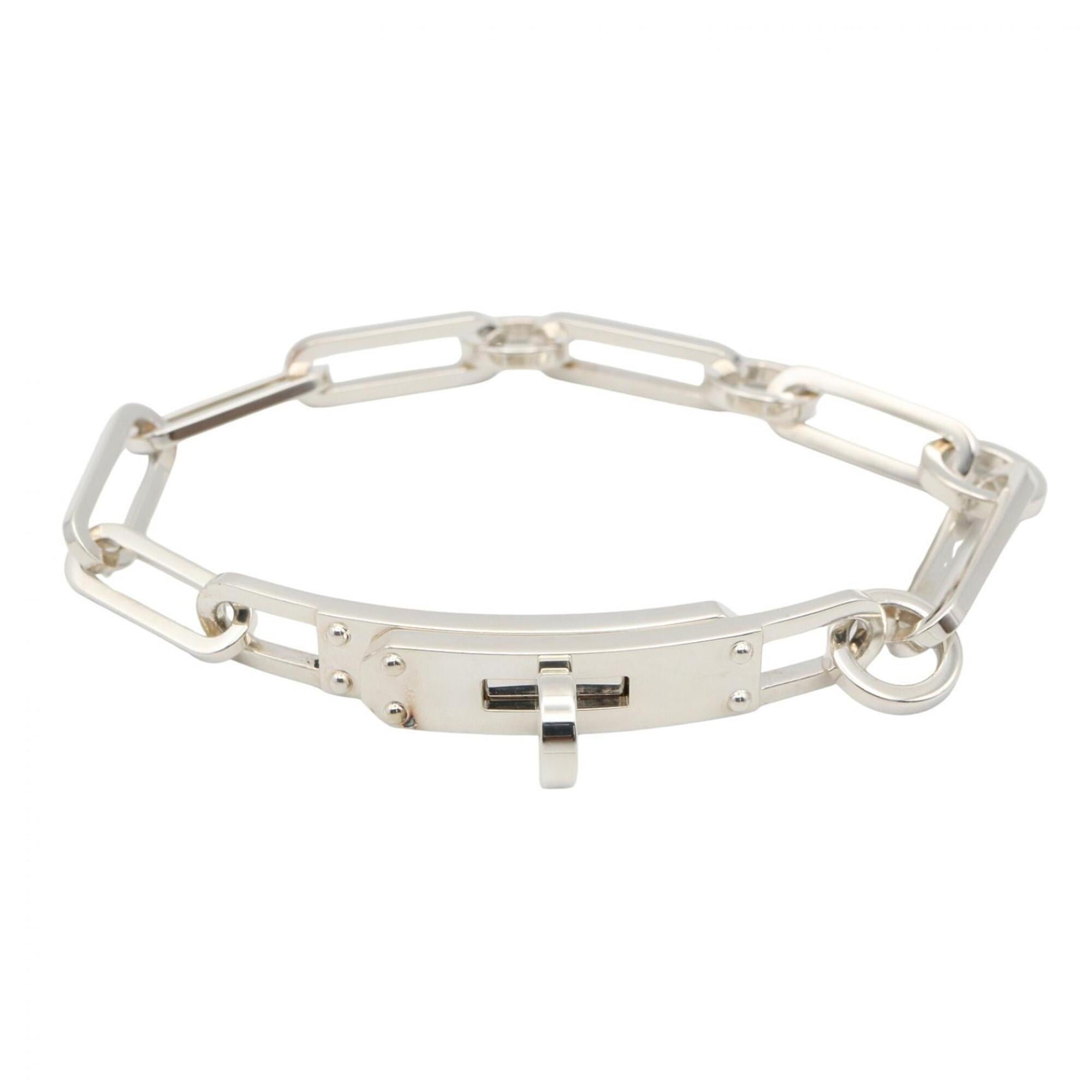 Hermes Kelly Chaine Bracelet, Sterling Silver 925, Tone, for Men and Women — Like New