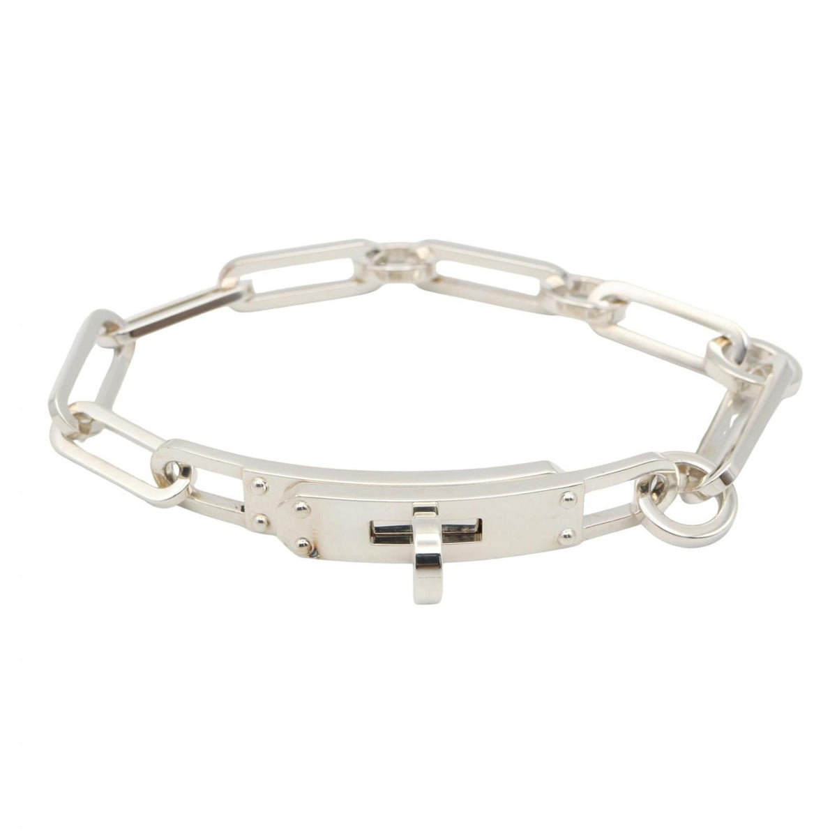 Hermes Kelly Chaine Bracelet, Sterling Silver 925, Tone, for Men and Women — Like New