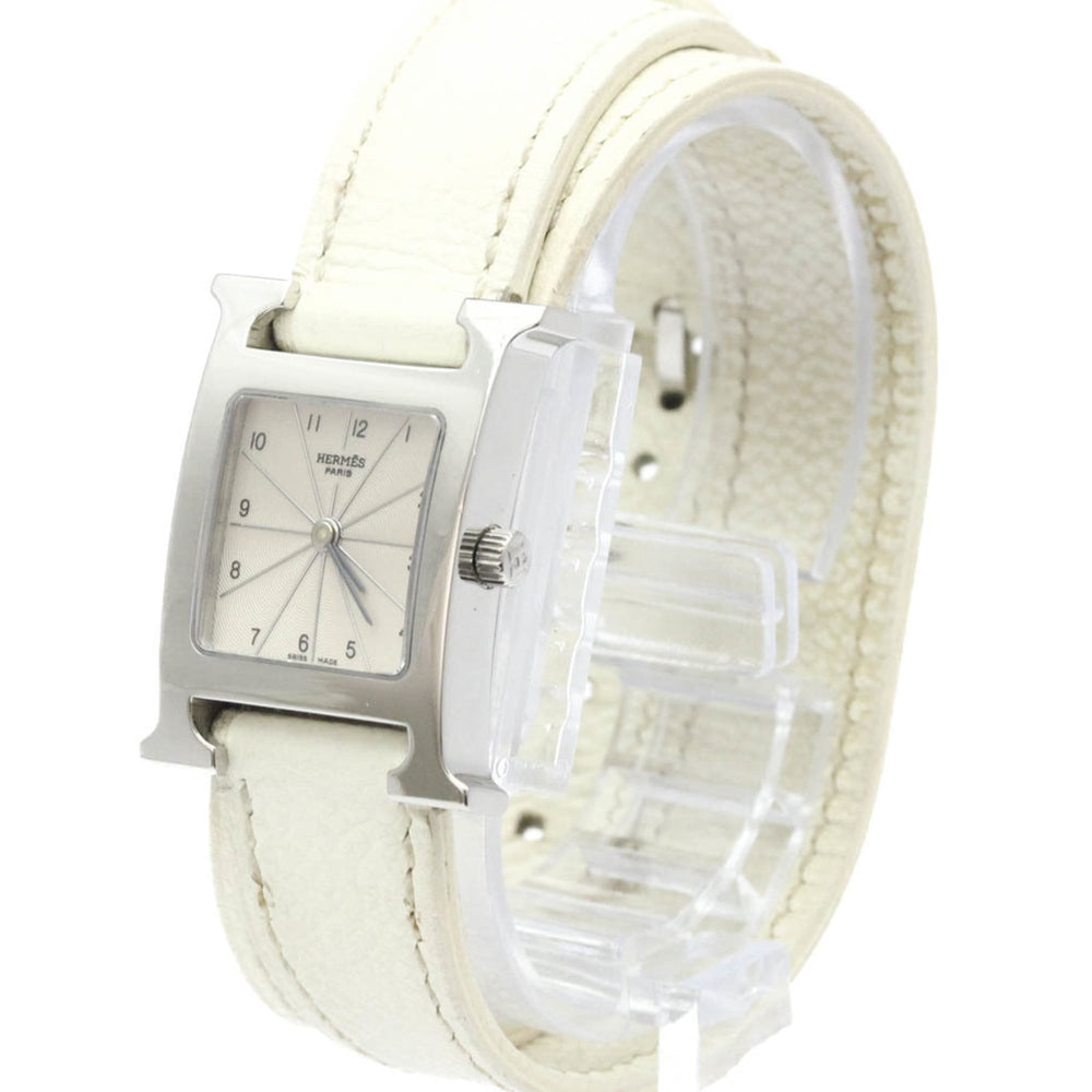 HERMES H Watch Double Tour Steel Quartz Ladies Watch HH1.210 Polished — Very Good
