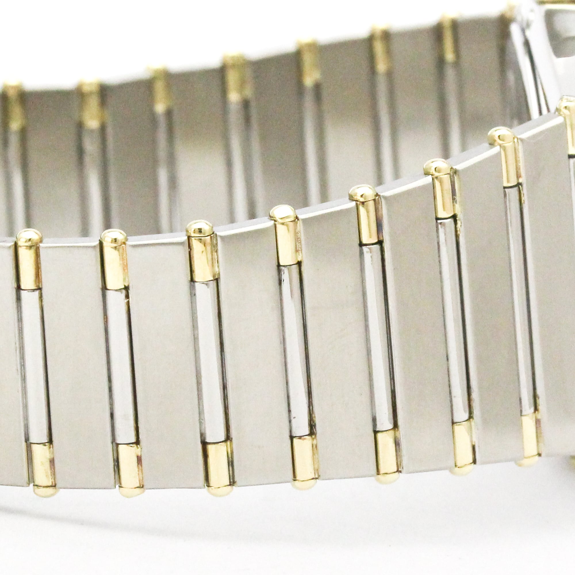 OMEGA Constellation 18K Gold Steel Quartz Mens Watch 398.0866 Polished — Very Good