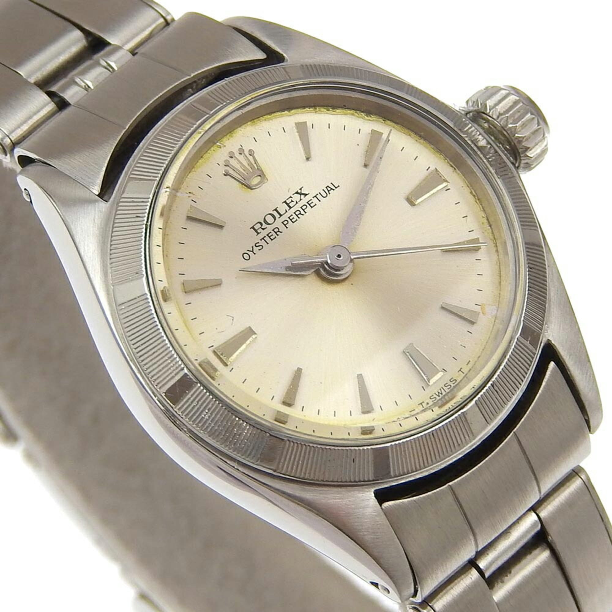 Rolex ROLEX Oyster Perpetual Watch Thunderbird Bezel 6623 Stainless Steel 1965 Automatic Silver Dial perpetual Ladies — Good