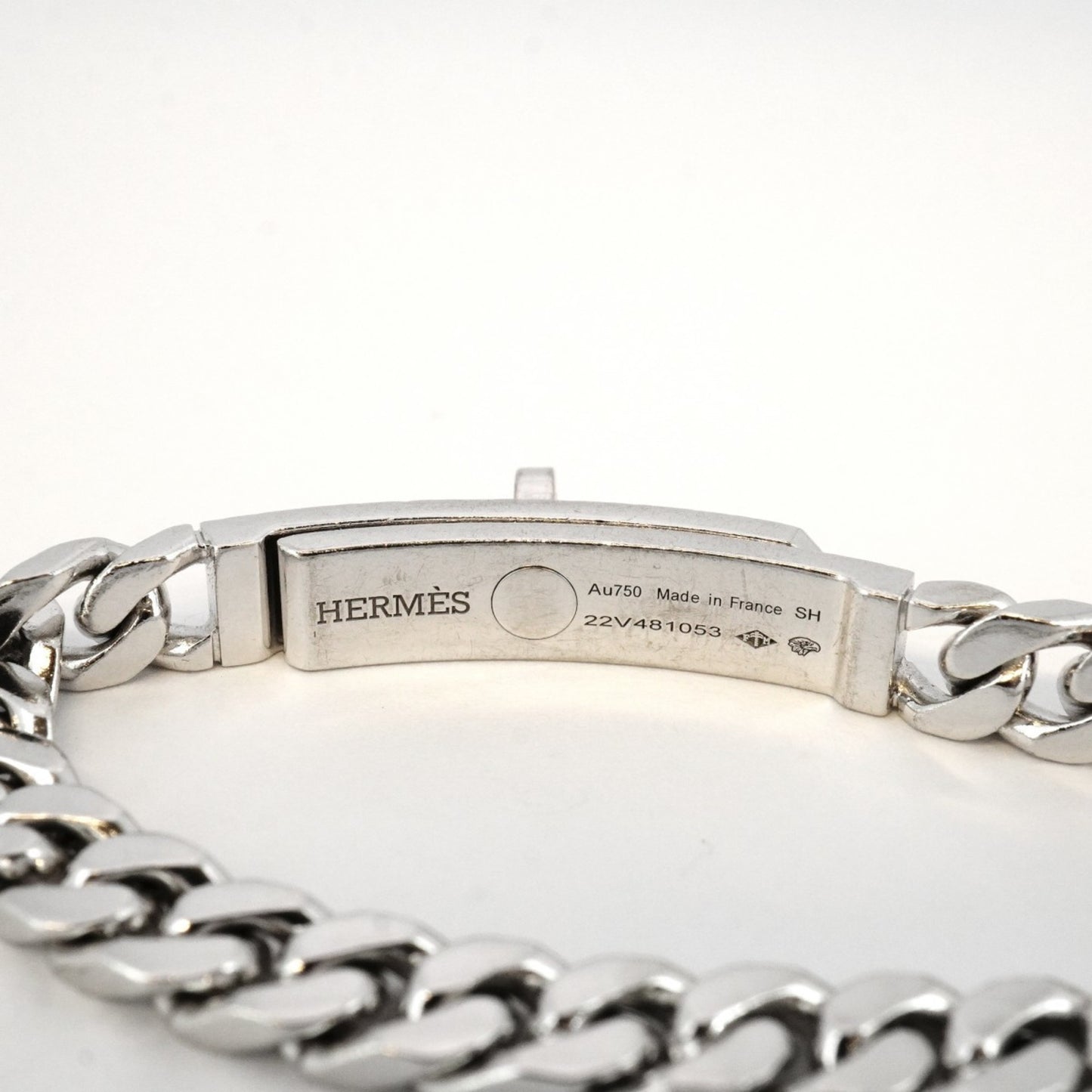 Hermes Kelly Gourmet Bracelet 18KWG White Gold Diamond Women's