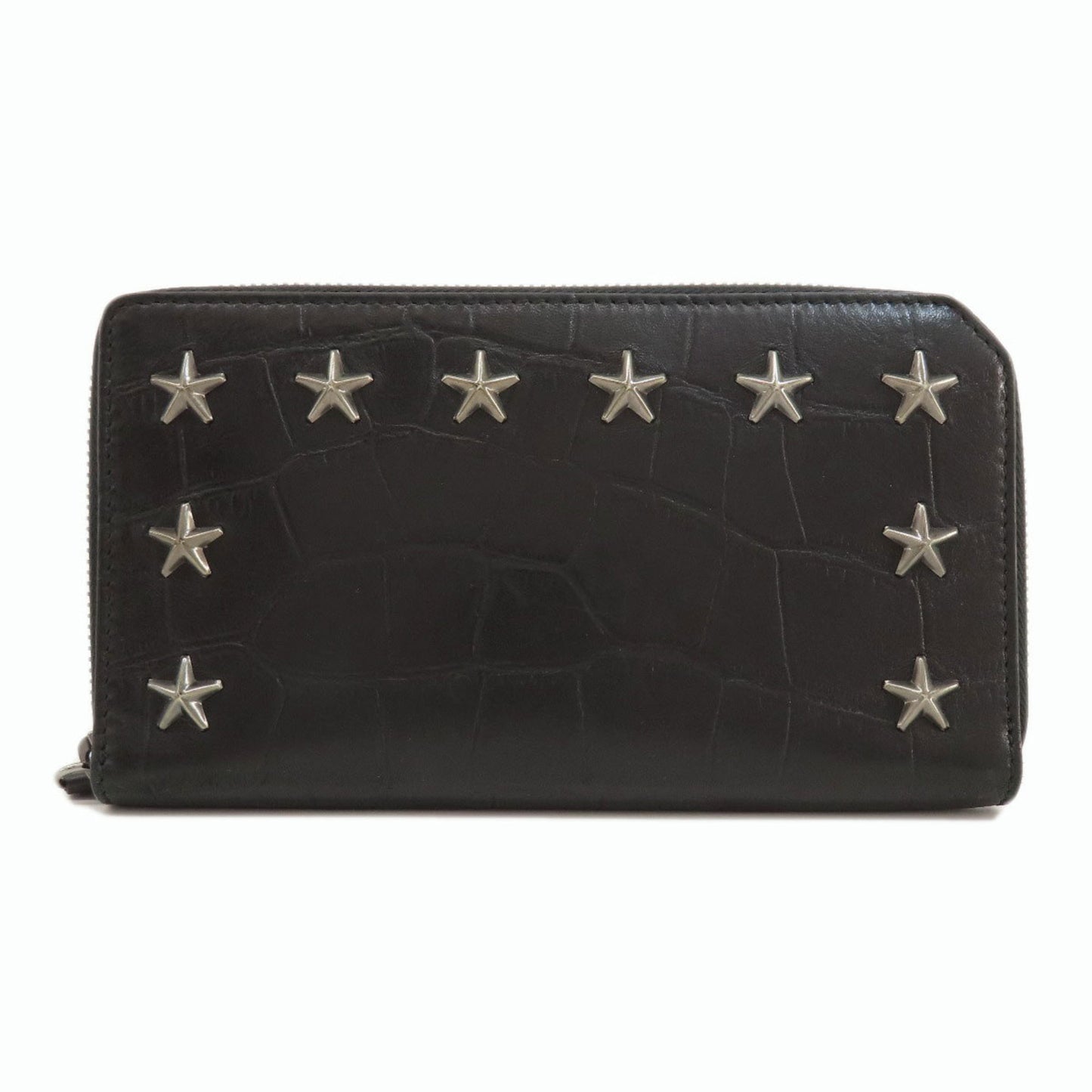 Jimmy Choo Star Studs Long Wallet Leather Women's