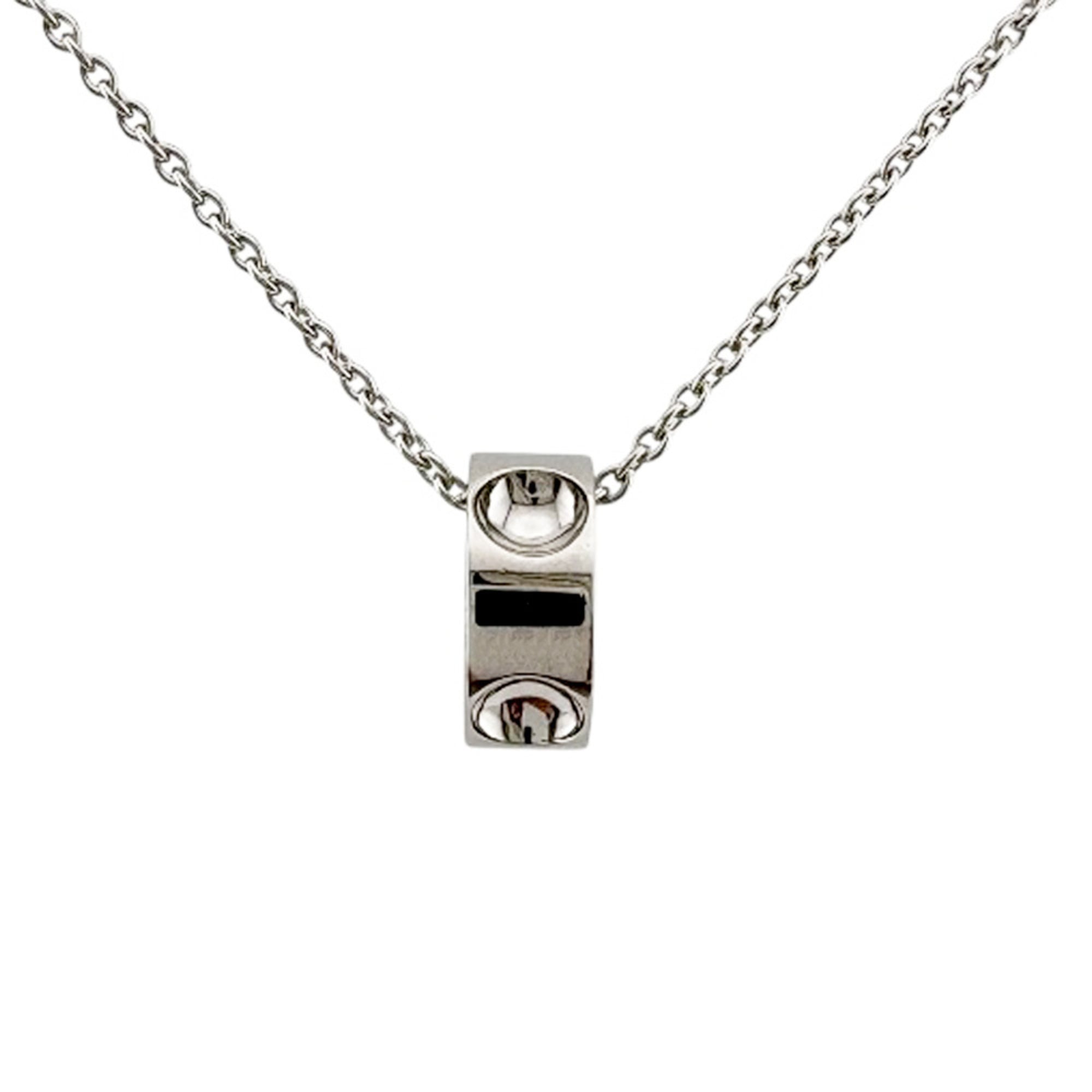 Louis Vuitton Pendant Empreinte Necklace, 18K White Gold, Women's, LOUIS VUITTON — Like New