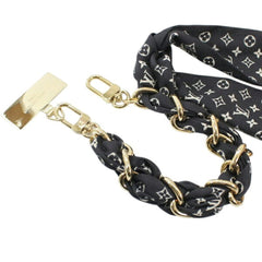 LOUIS VUITTON Bag Charm Phone Strap Monogram Silhouette Keychain M03274 Gold Silk KM3346 — Like New