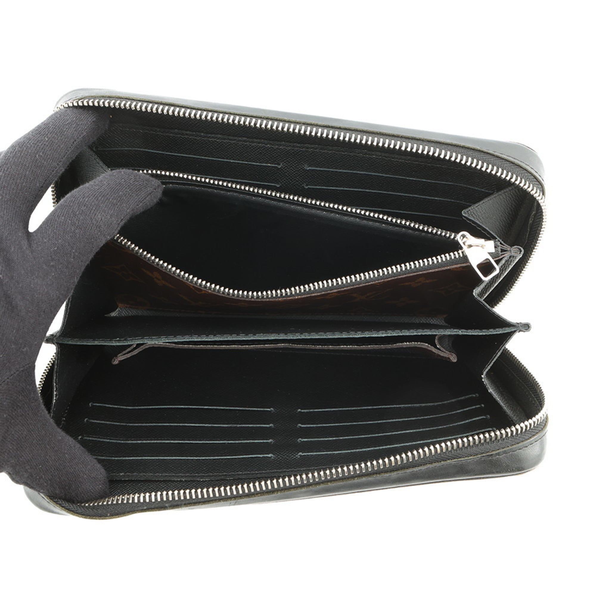 Louis Vuitton Monogram Macassar Zippy XL Long Wallet M61506 LOUIS VUITTON Men's Second Bag