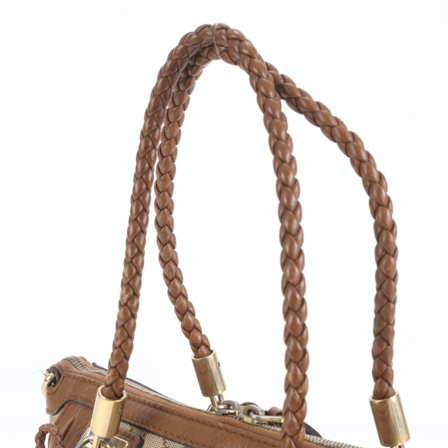 Gucci GG Canvas Bella Bamboo Ribbon Tassel Leather Tote Bag (282300) Women's