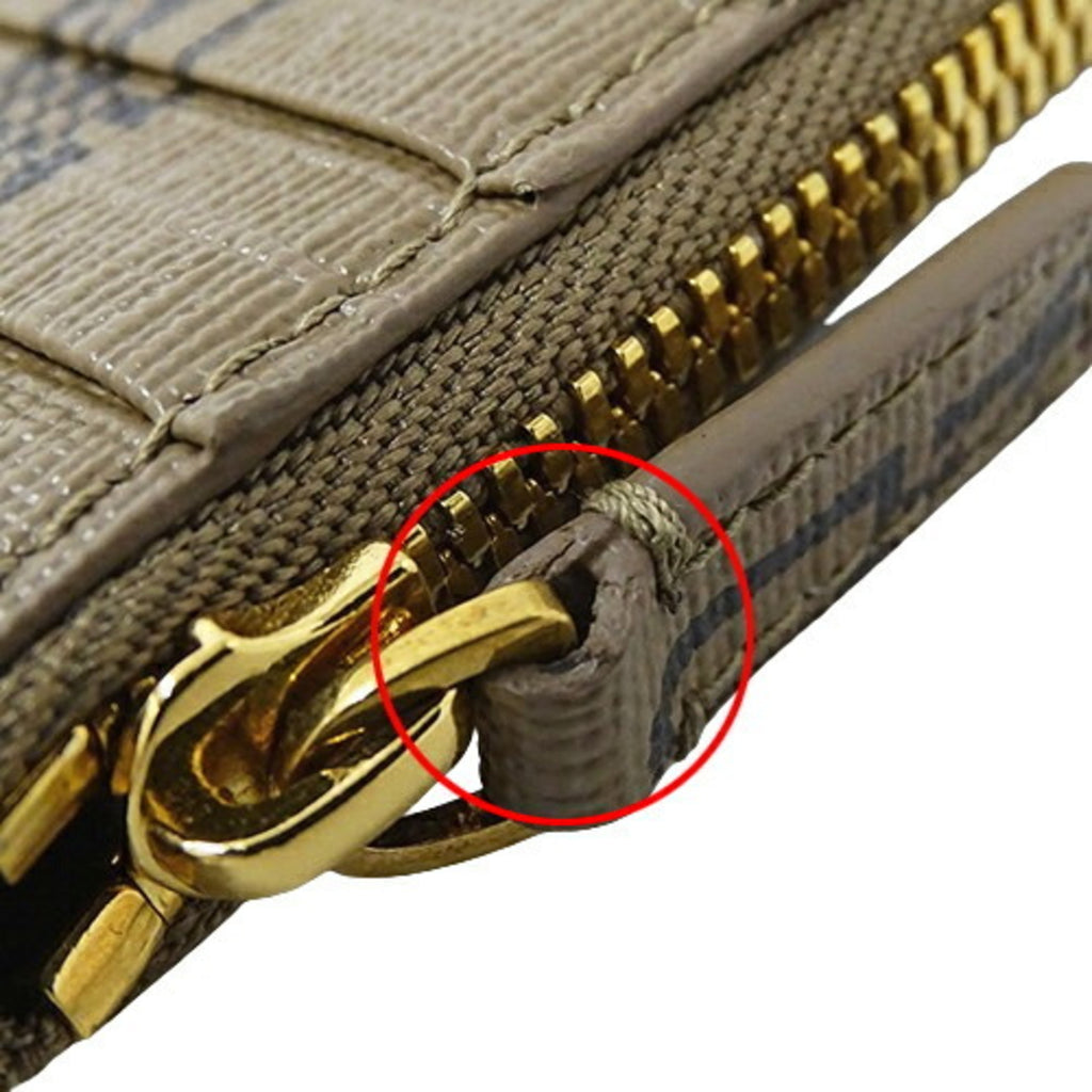 BALENCIAGA Wallet for Women and Men Signature Fragment Case Coin Card Coated Canvas Light Brown 594548 with Neck Strap