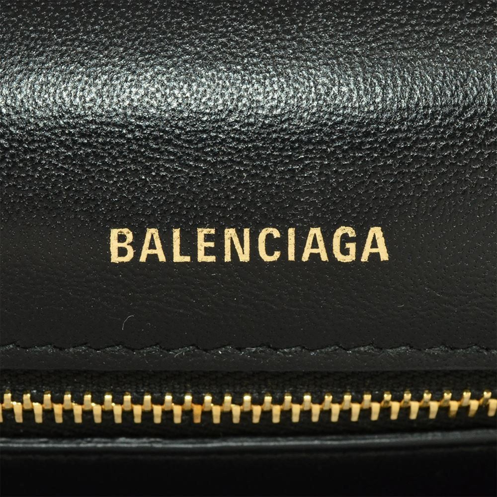 BALENCIAGA Ville Day Shoulder Bag Leather 542207 Black — Like New