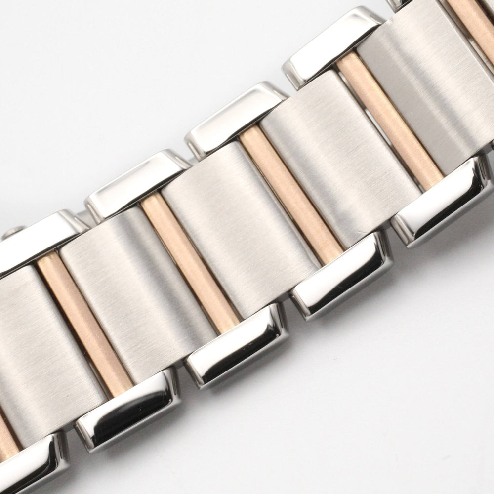 Cartier Tank Française SM Watch, 18K Pink Gold (PG), Stainless Steel, Ladies', Tone, Shell, W51027Q4 — Very Good