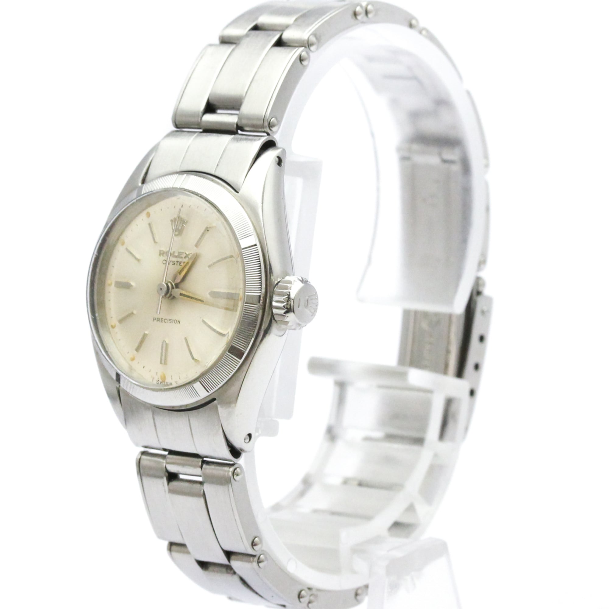 ROLEX Oyster Precision 6411 Steel Hand-winding Ladies Watch Vintage — Good