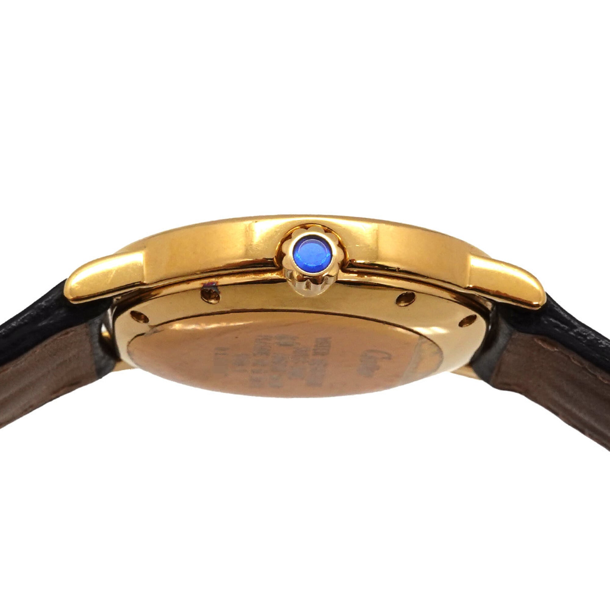 Cartier Must Ronde Vermeil LM W100844B Men's Watch, Date, Ivory, SV925 Quartz Watch — Very Good