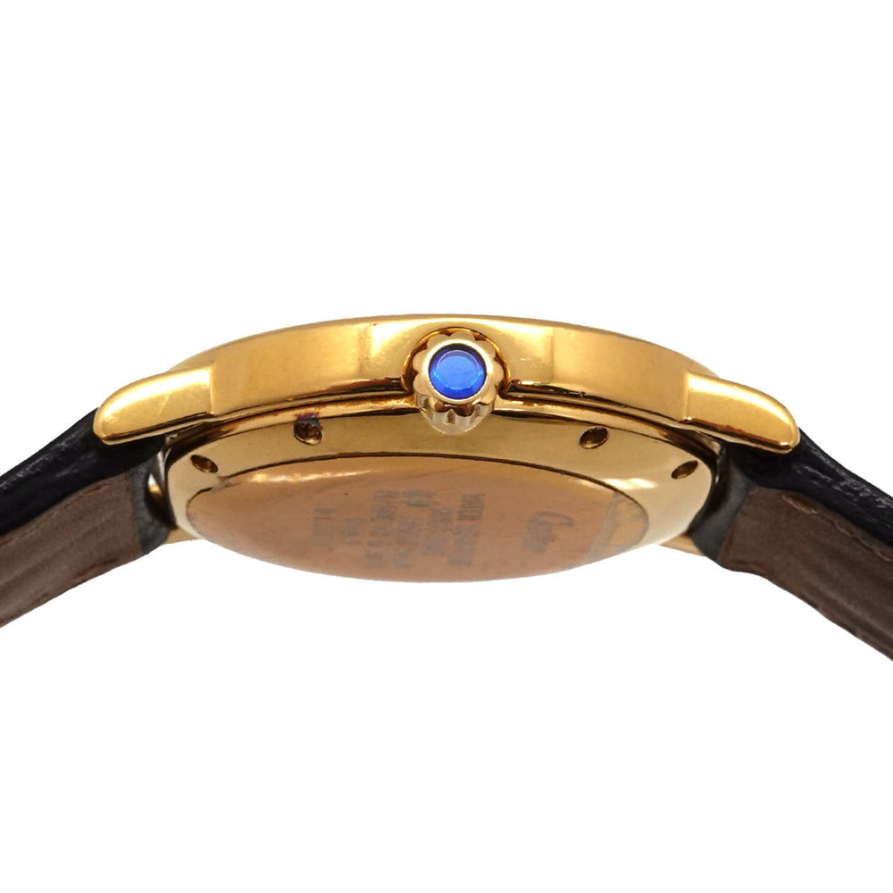 Cartier Must Ronde Vermeil LM W100844B Men's Watch, Date, Ivory, SV925 Quartz Watch — Very Good
