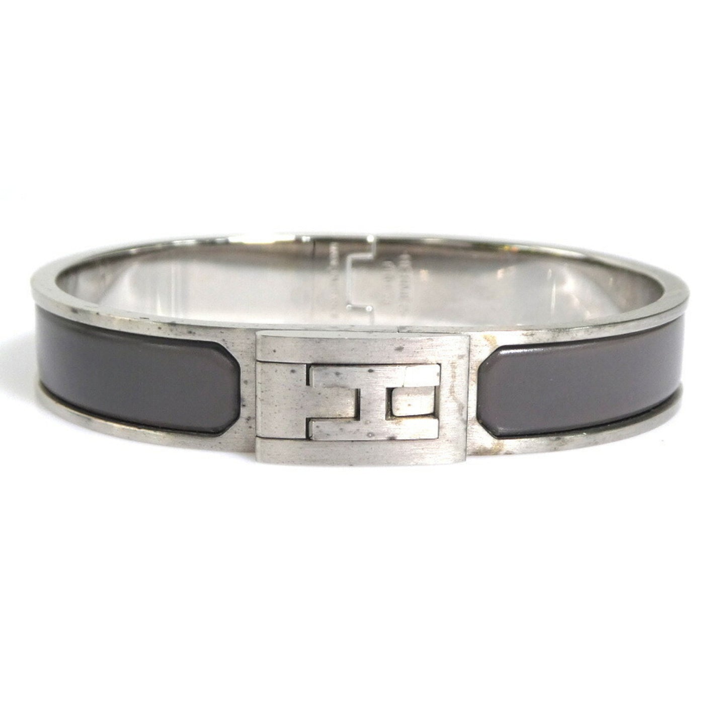 Hermes HERMES bangle bracelet metal matte silver grey ladies e59708k