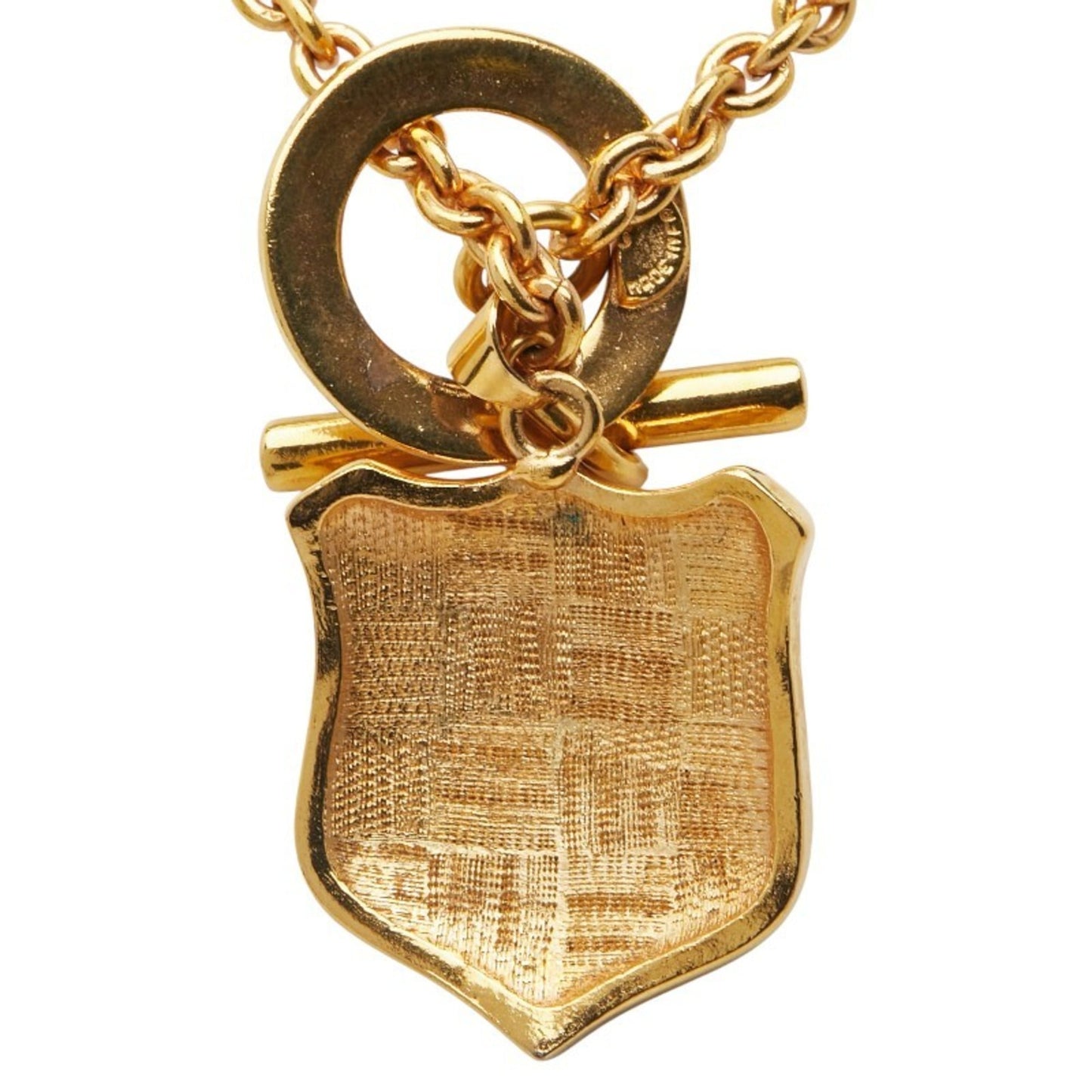 Celine logo necklace, gold plated, for women.