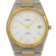 Citizen FORMA watch 4762-471369, stainless steel, quartz, analog, white dial, men's — Very Good