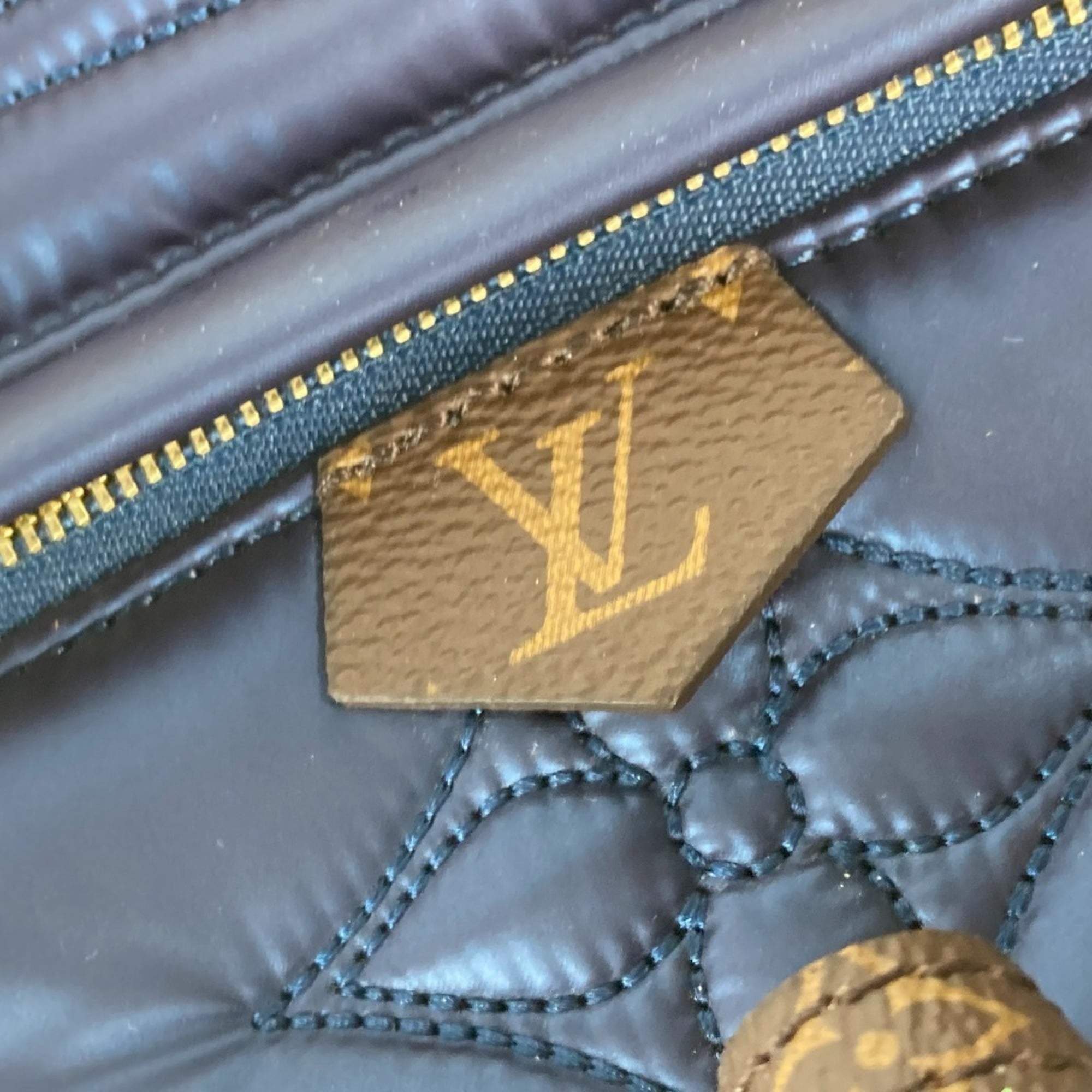 LOUIS VUITTON M21060 Monogram Palm Springs Backpack MINI Rucksack Nylon Canvas Women's Navy MO-240630-15 — Like New