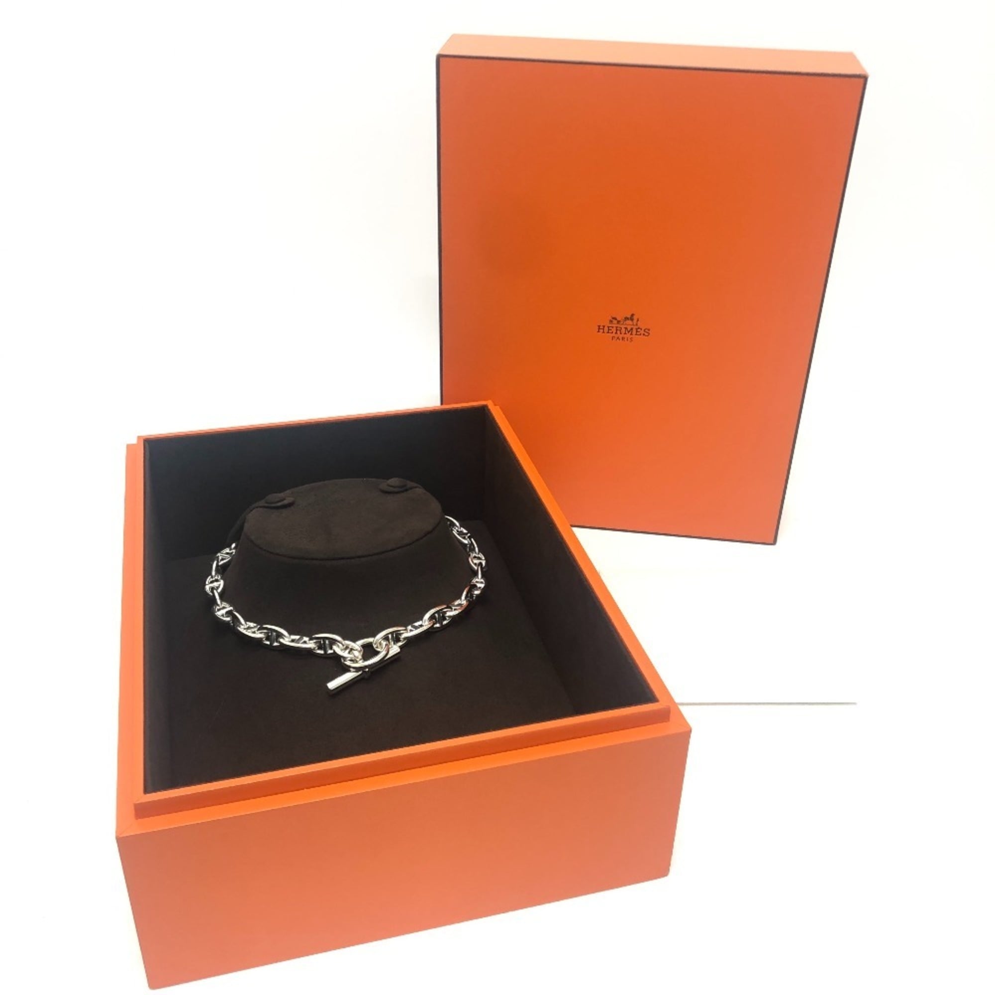 HERMES Chaine d'Ancre GM 31-link accessory jewelry necklace SV925 men's women's silver — New