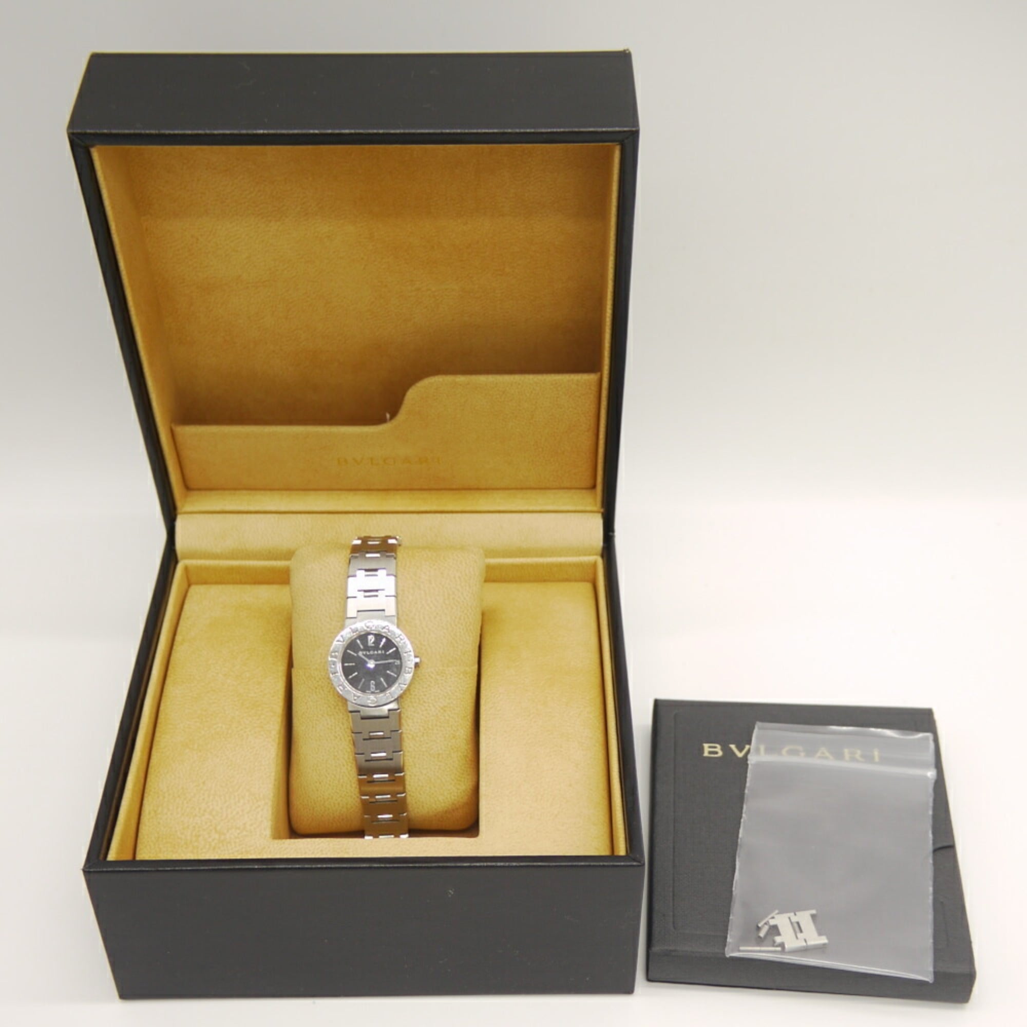 BVLGARI Women's Dress Watch BB23SS Black Dial Wristwatch — Good