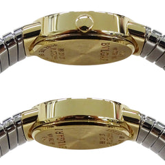 Bulgari BVLGARI Women's Watch, Brand: Tubogas, 12-Diamond Quartz Movement, 750YG (Yellow Gold) and 18K Stainless Steel (SS), Size L, Bangle, Round. (BB232T) — Good