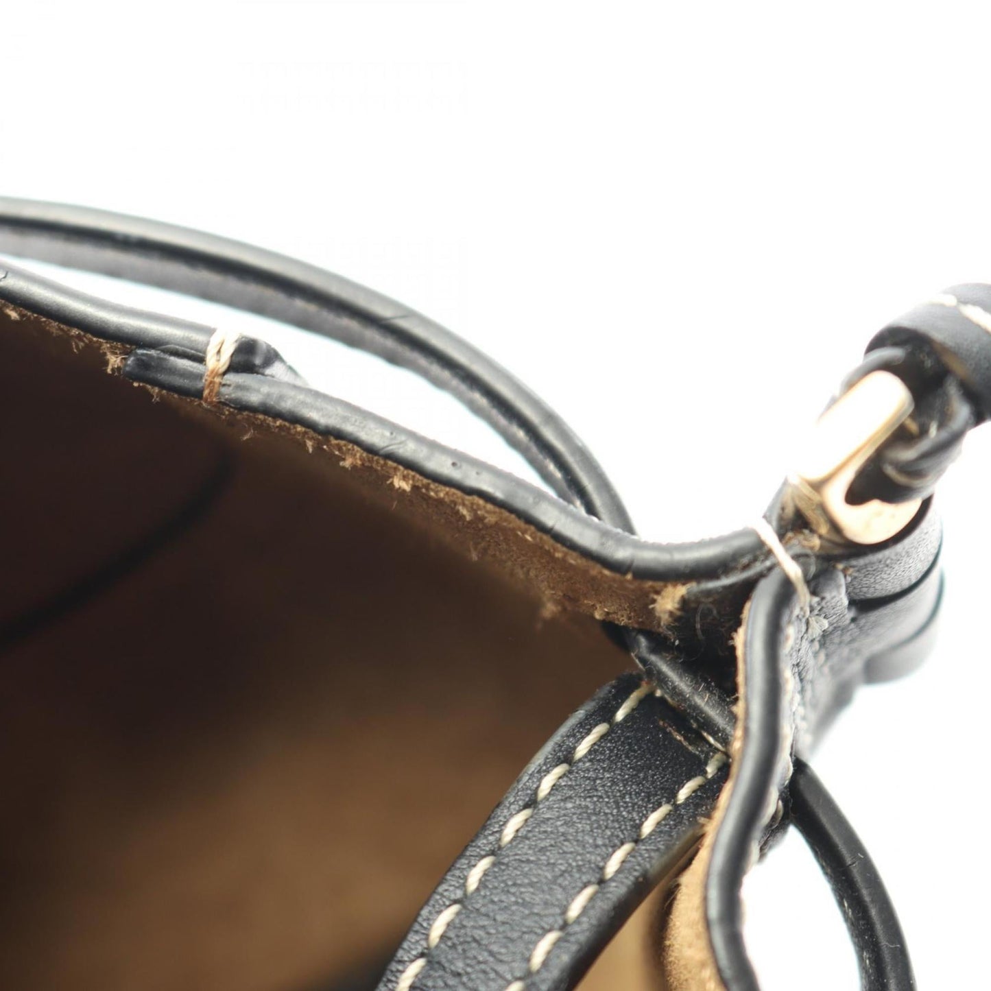 LOEWE Gate Bag Mini Shoulder Leather Women's Black