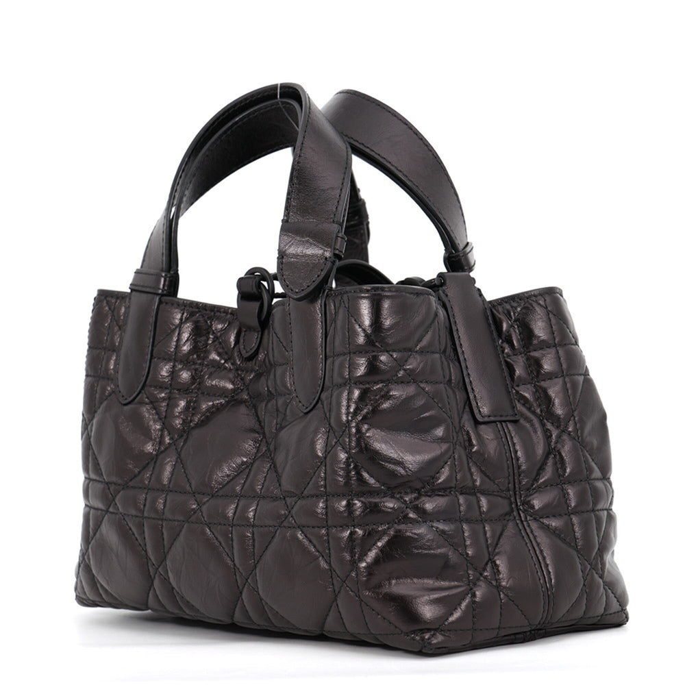 Christian Dior Macro Cannage Toujours Small Handbag M2822OSNW 2-way Black for Women — Like New