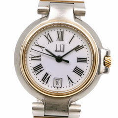 Dunhill Millennium Watch Stainless Steel Quartz Analog Display White Dial Ladies — Good