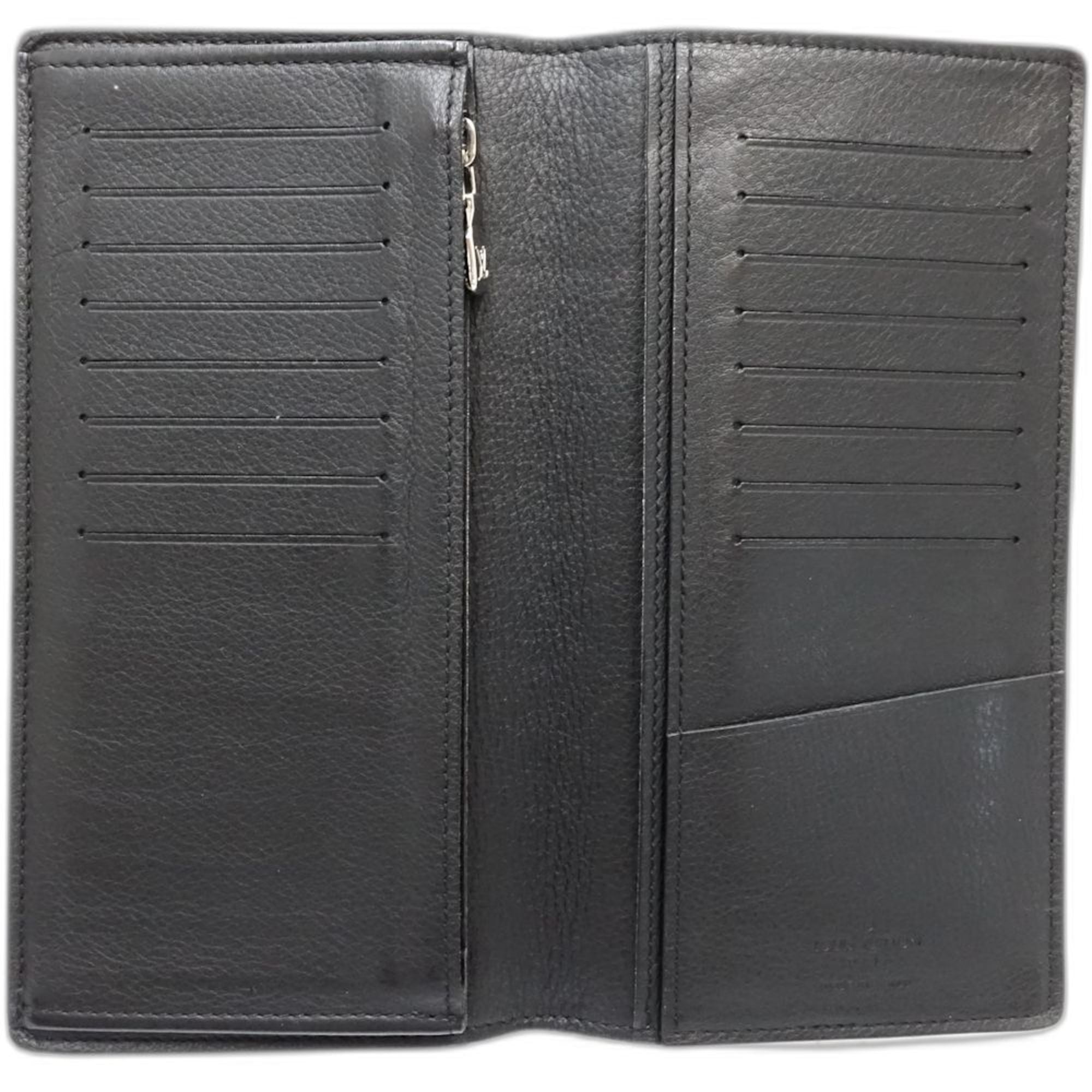 LOUIS VUITTON Louis Vuitton Long Wallet M58192 Portefeuille Brazza Noir Men's 181903