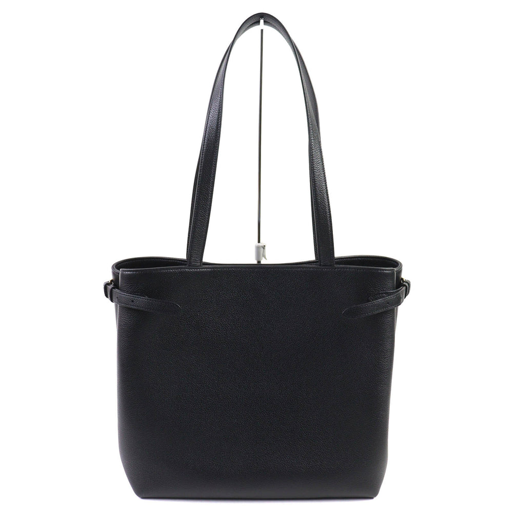 CELINE 11685 Cabas Anais Triomphe Medium Leather Tote Bag (Can be carried on the shoulder) Black, Made in Italy, Women's — Like New