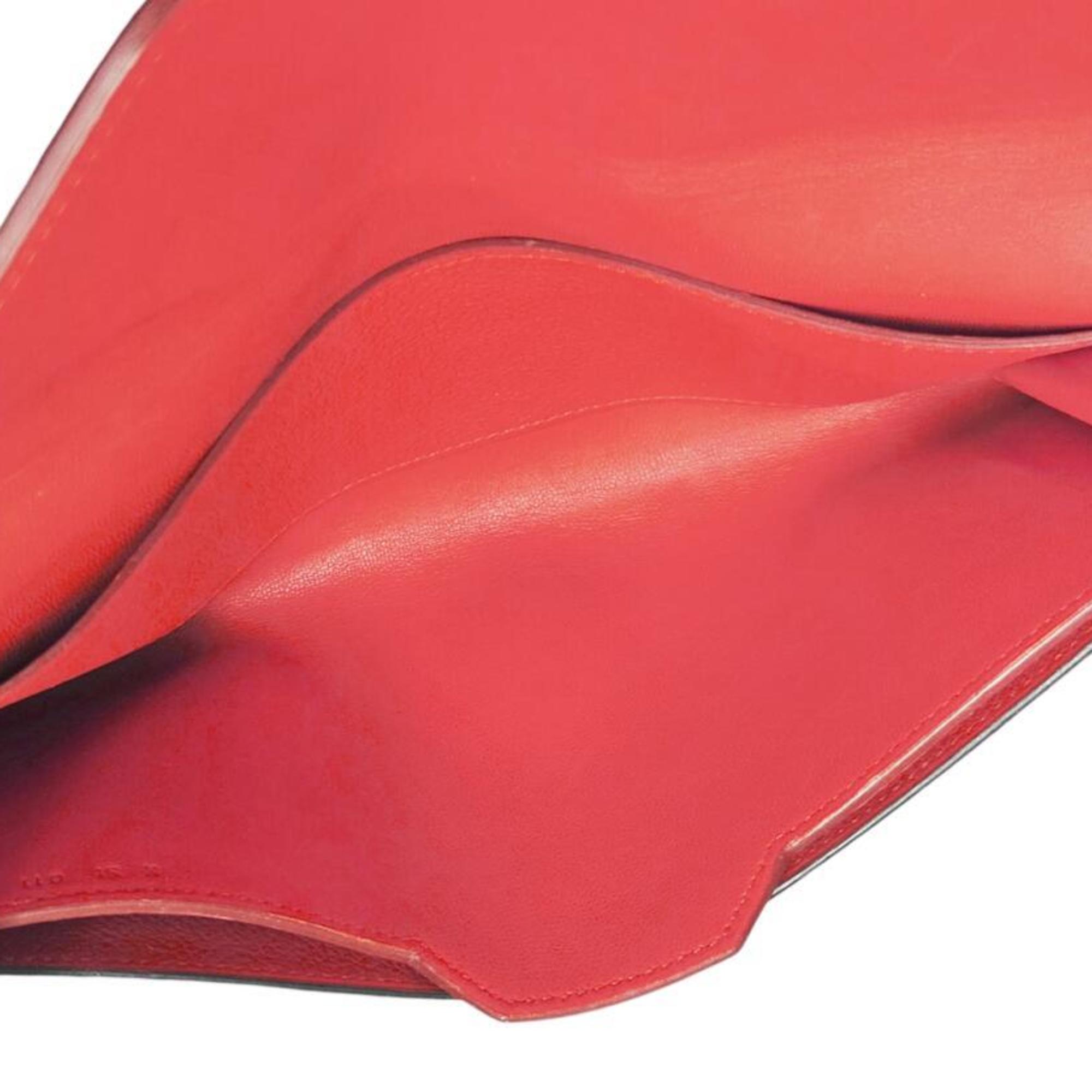 HERMES Passant Long Evercolor Rouge Tomato Wallet in Leather, Red, 2016, for Men and Women