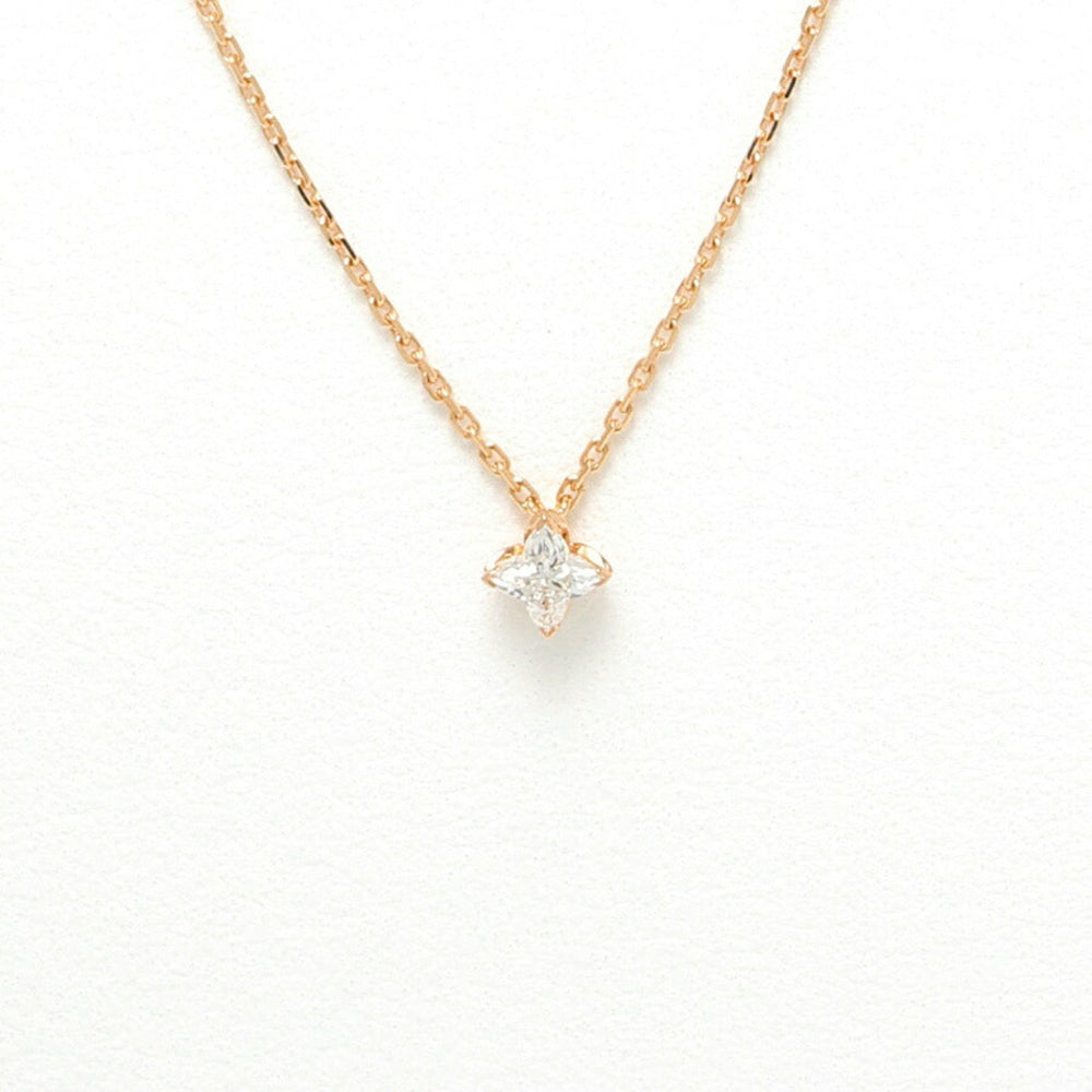 Louis Vuitton LV Diamond Star Pendant Necklace Q03842, 18K Pink Gold, Diamond, 42.5 cm — Like New