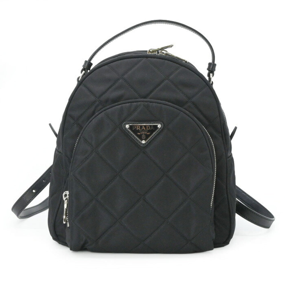 PRADA Triangle Backpack for Women, Black, 1BZ066 — Like New