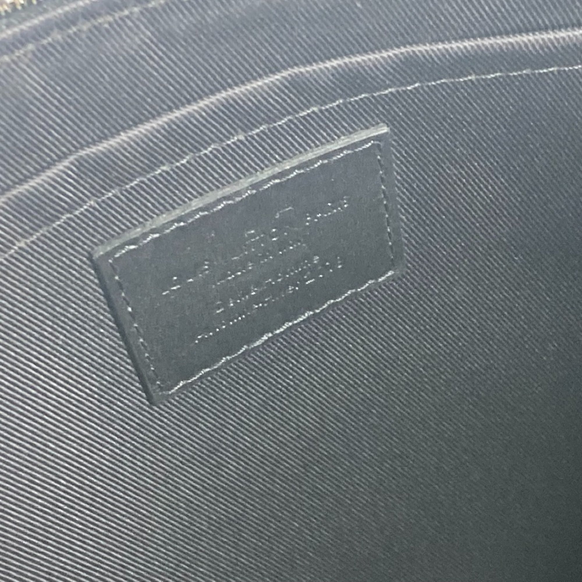 LOUIS VUITTON M63268 Dark Infinity Pochette Cosmos Pouch Clutch Bag Leather Men's Black — Like New
