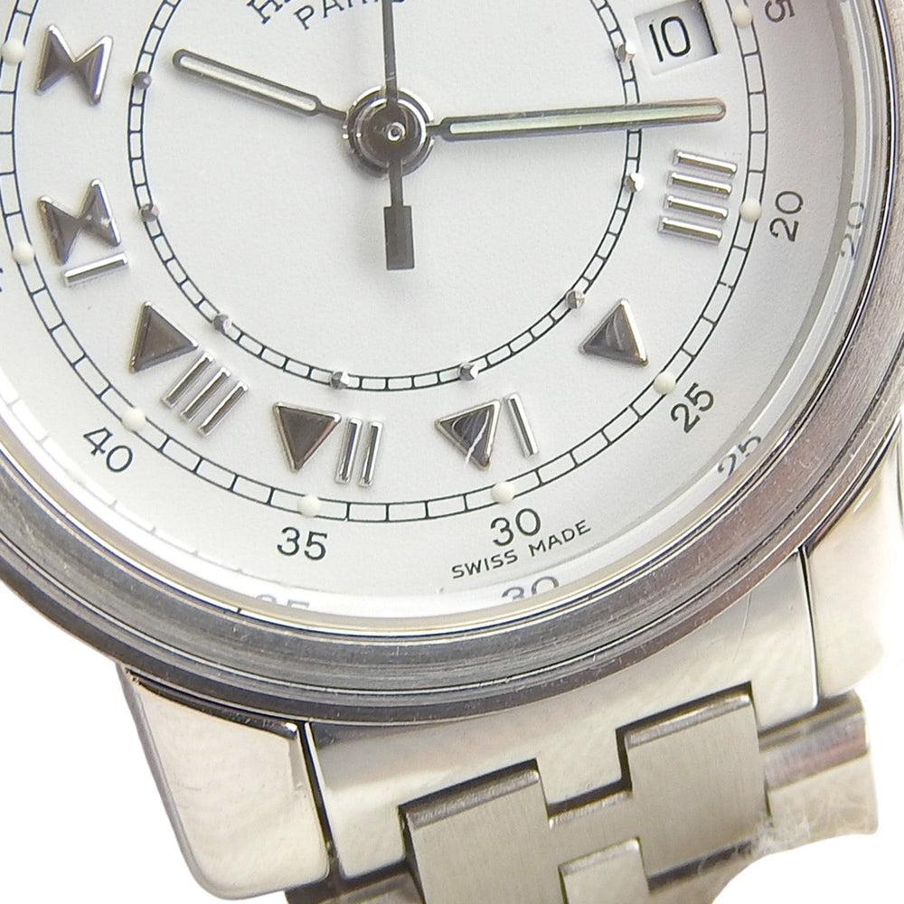 Hermès Carrick Women's Stainless Steel Quartz Watch with Analog Display and White Dial — Good
