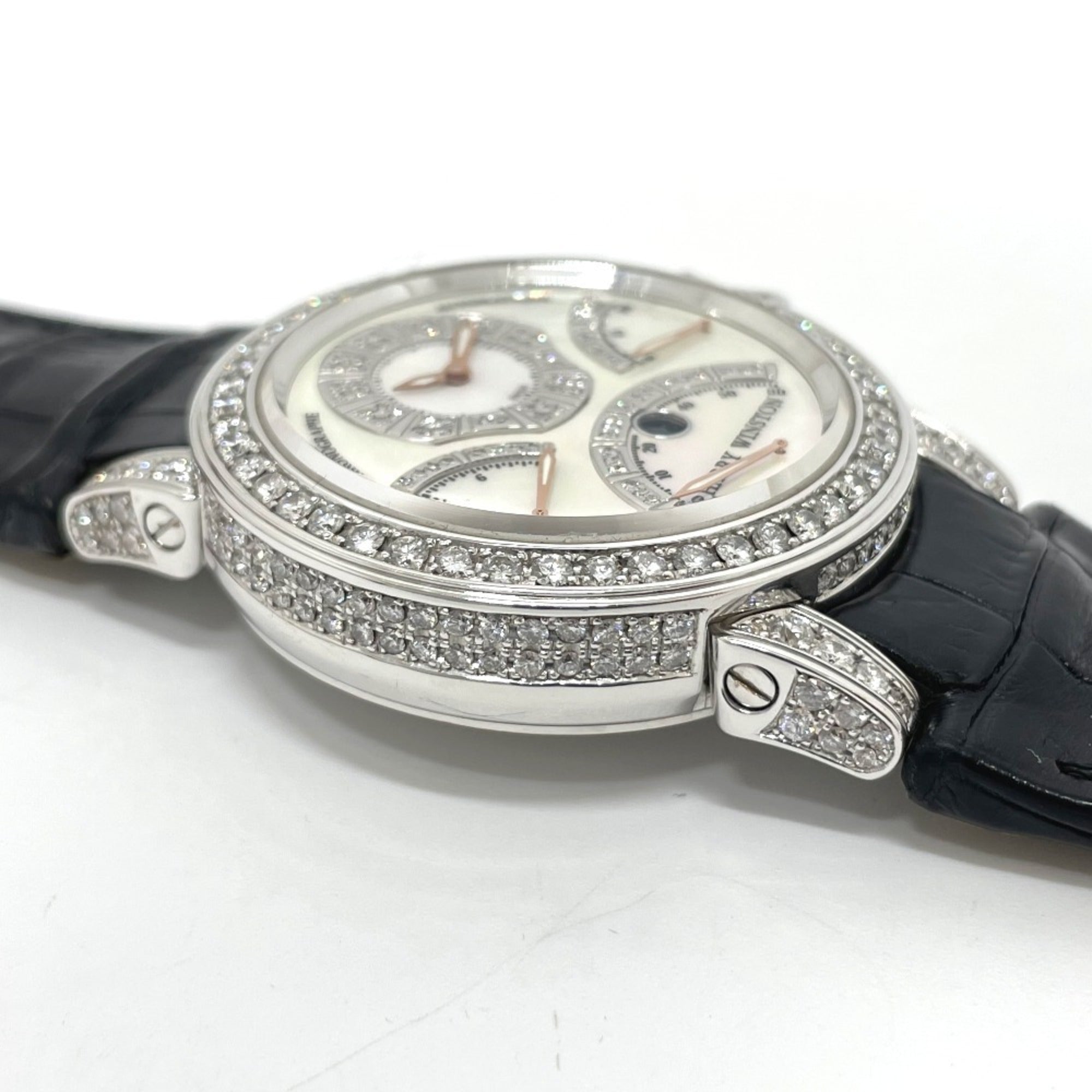HARRY WINSTON MCRA44W Ocean Chrono Triple Retrograde Automatic Watch, 18K White Gold, Men's — Good