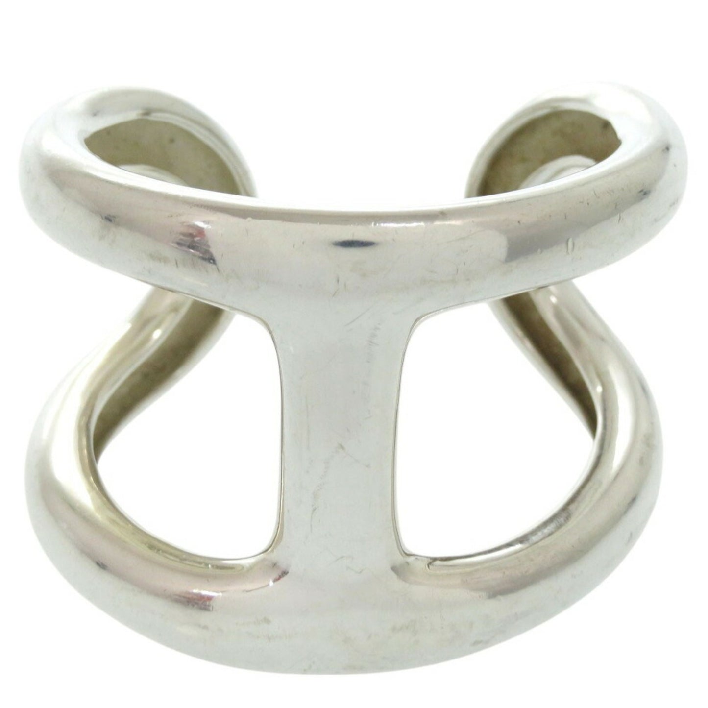 Hermes OSMOSE Bracelet Cuff Bangle SV925 Silver 0181HERMES