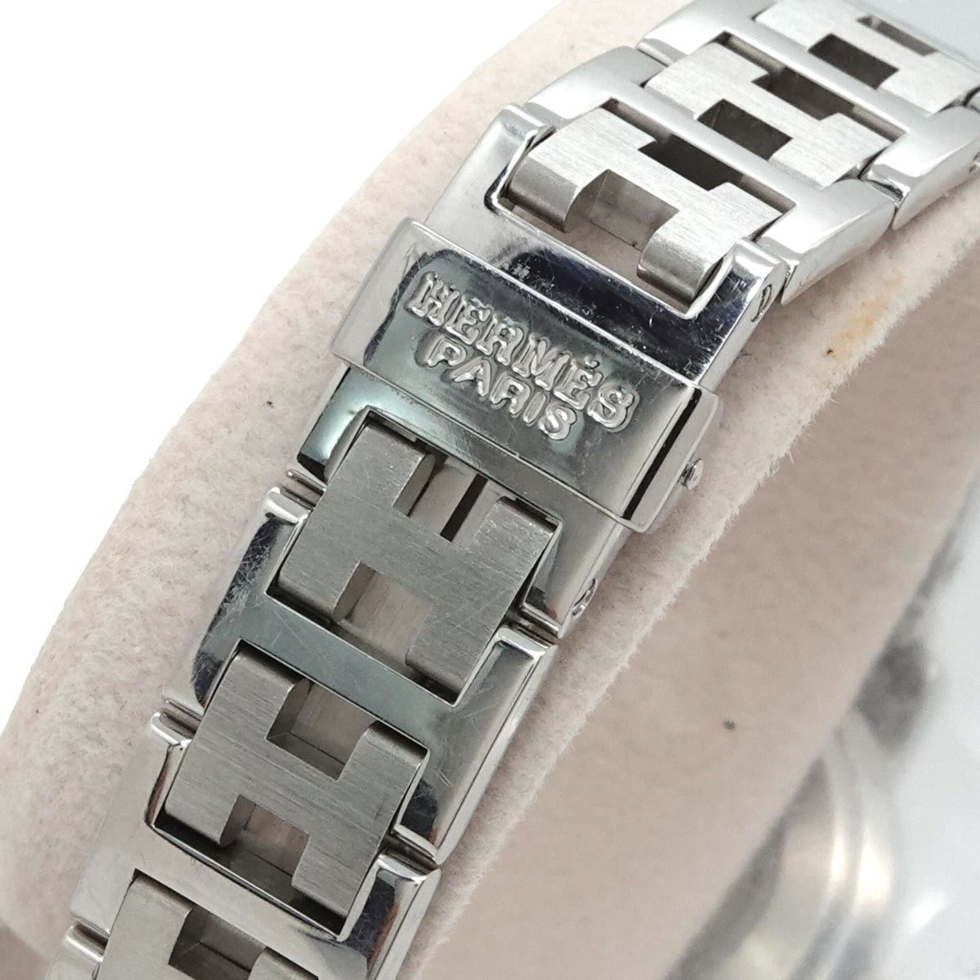 Hermes Clipper CL4 210 Women's Watch, Date Display, White Quartz Watch — Very Good