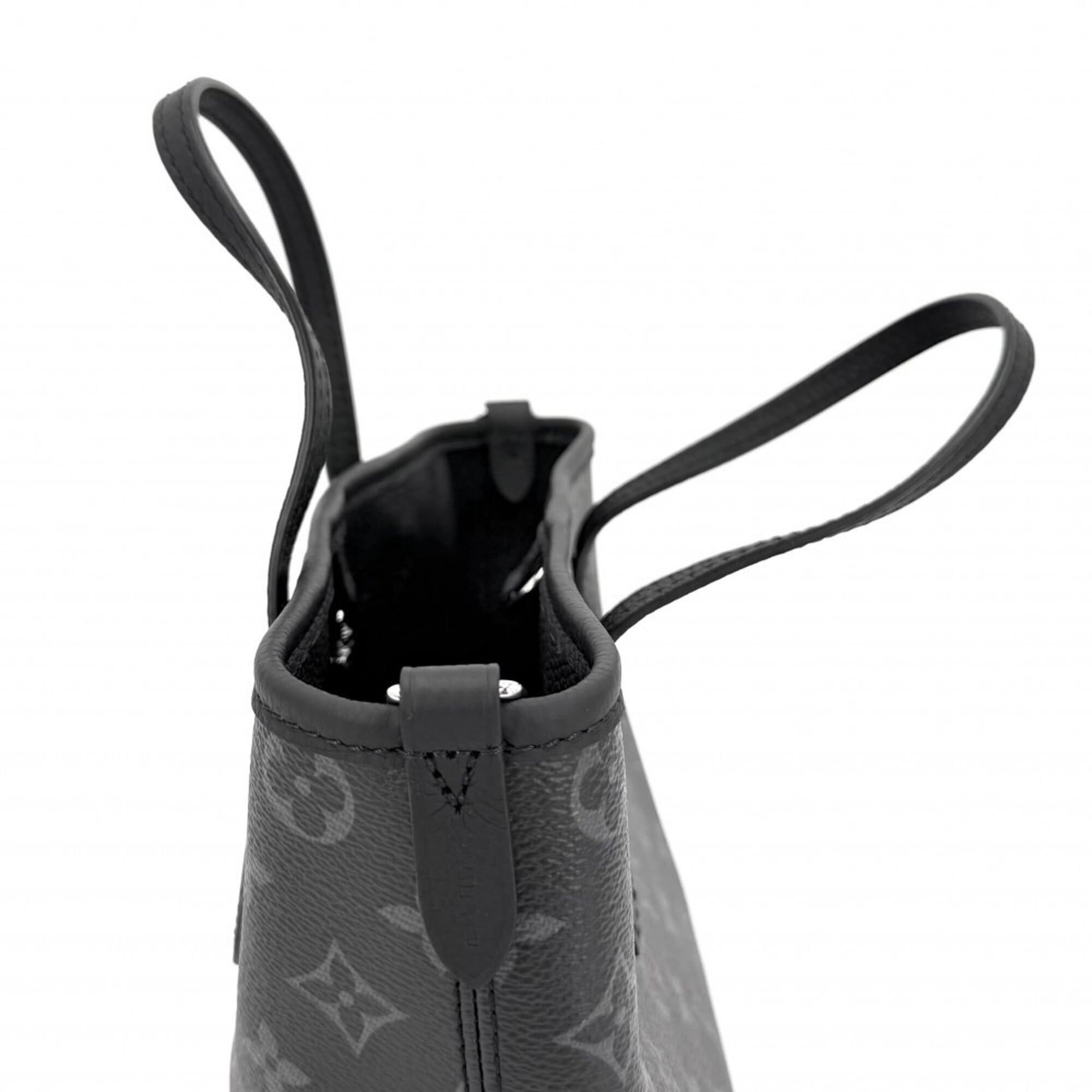 Louis Vuitton Women's Monogram Eclipse Neverfull Inside Out BB Handbag/Shoulder Bag, Reversible, Black, Silver Hardware, M15210 — Like New